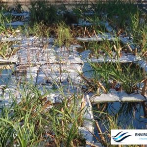 Plovoucí umělý mokřad Waves Floating System dodaný TecnoConverting Portugal